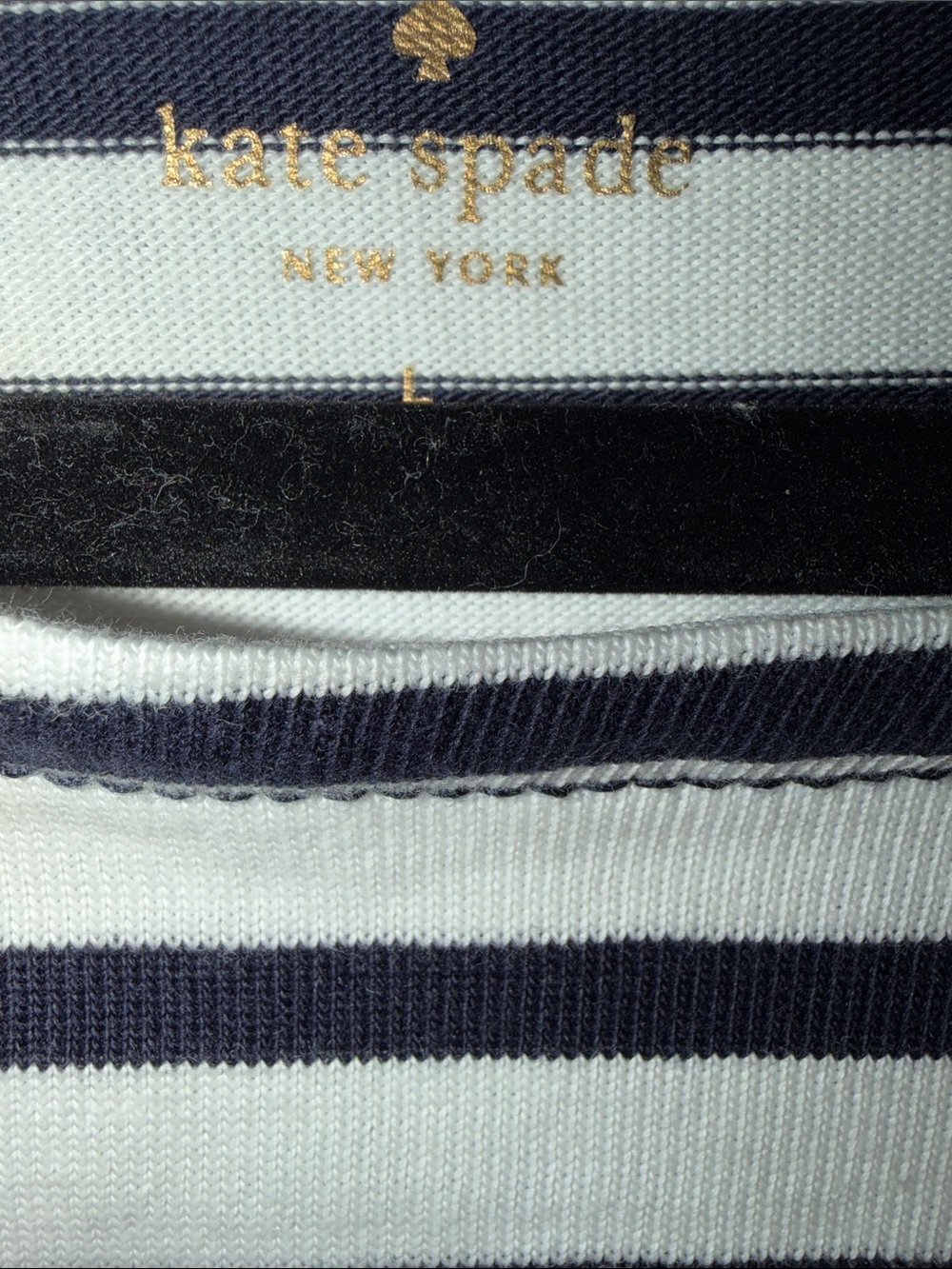 kate spade White & Navy Striped 'Beware of Sharks' Long Sleeve Tee - Picture 4 of 12